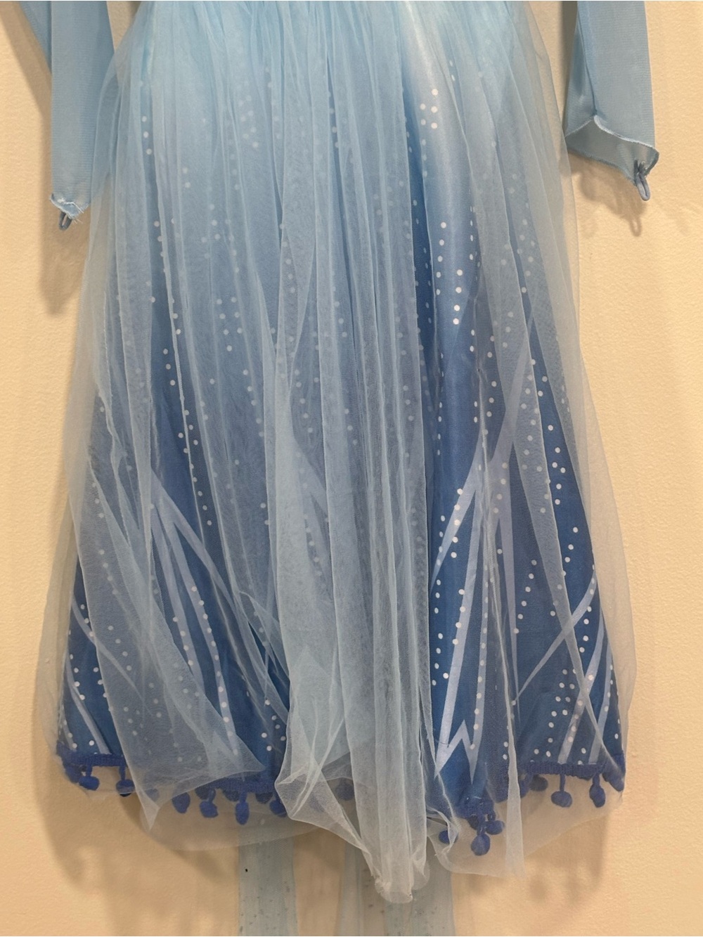 Girls Light Blue Sparkle Princess Costume Dress - Picture 4 of 7